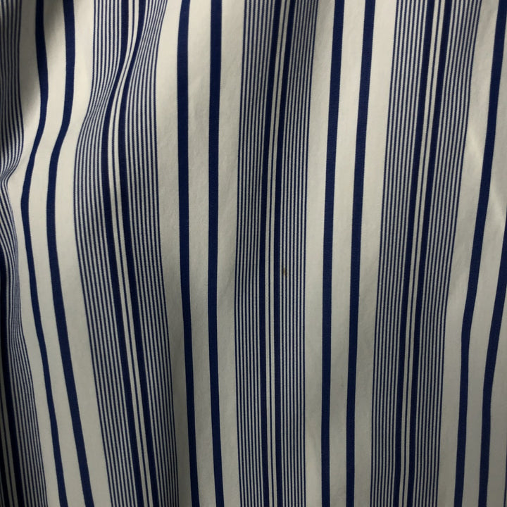 Ralph Lauren Classic Fit Multi-Stripe Long Sleeve Button-Down Striped Shirt, Men's Size L cotton white type Vintage Second Hand