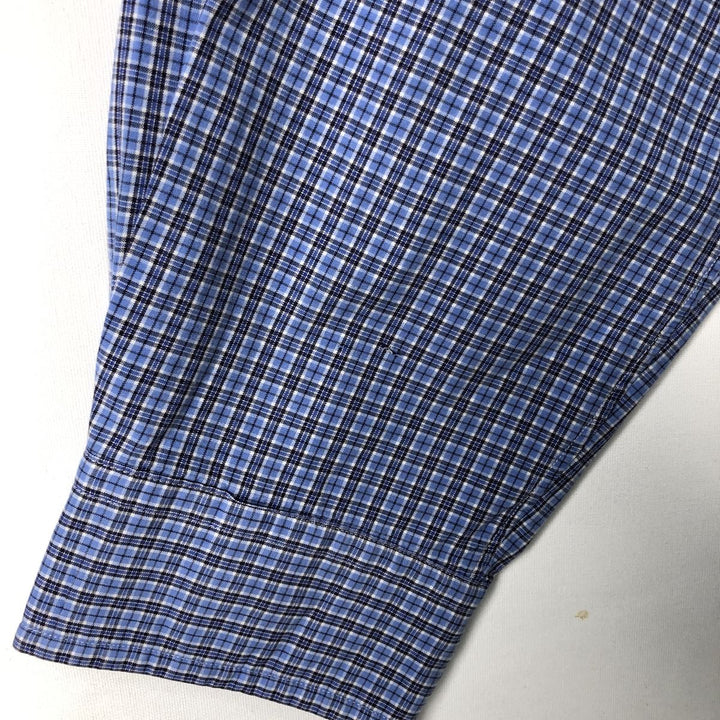Ralph Lauren Classic Fit Long Sleeve Button Down Check Shirt Men's Size L cotton blue type Vintage Second Hand
