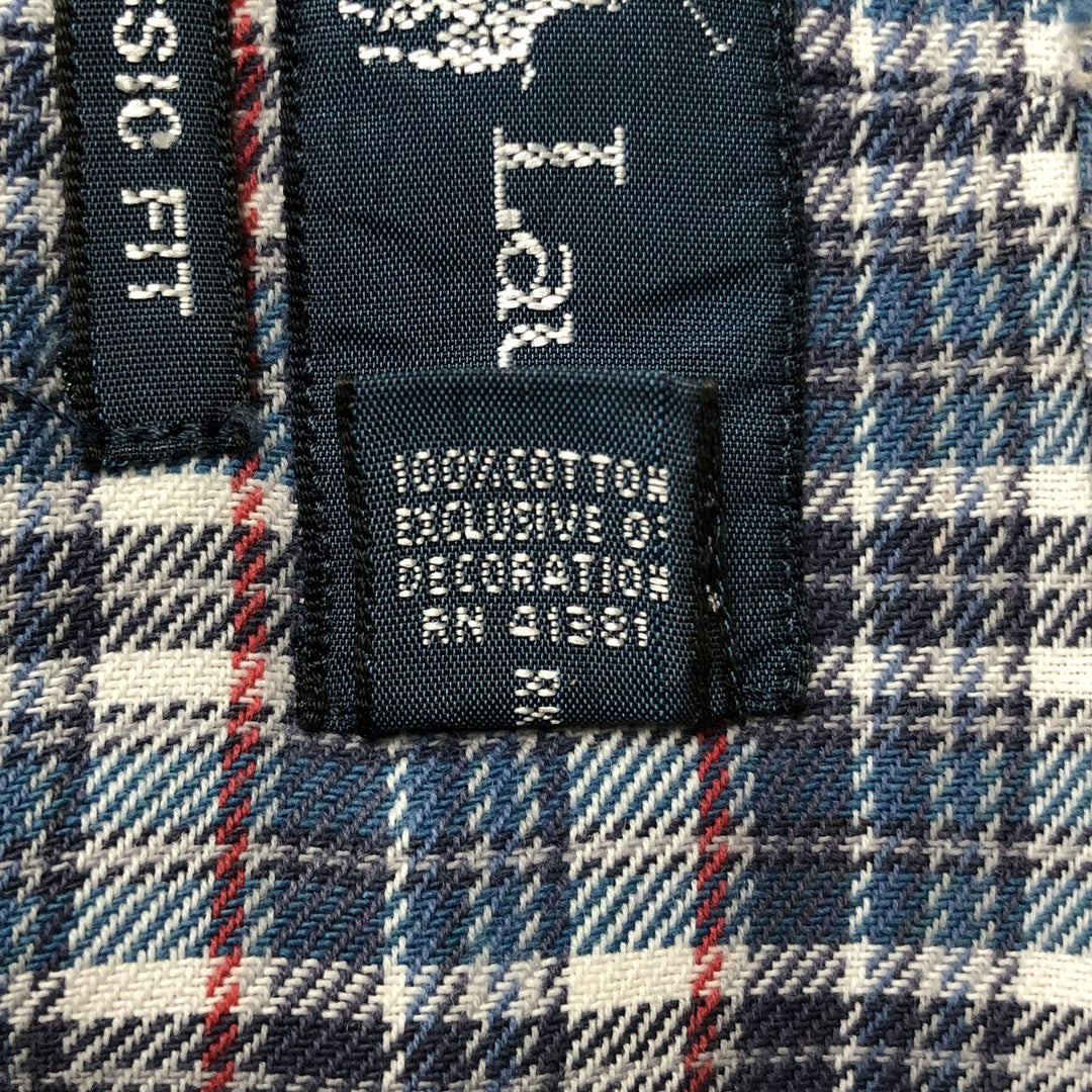 Ralph Lauren Classic Fit Long Sleeve Button Down Check Shirt Men's Size L cotton blue type Vintage Second Hand