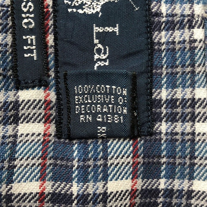 Ralph Lauren Classic Fit Long Sleeve Button Down Check Shirt Men's Size L cotton blue type Vintage Second Hand