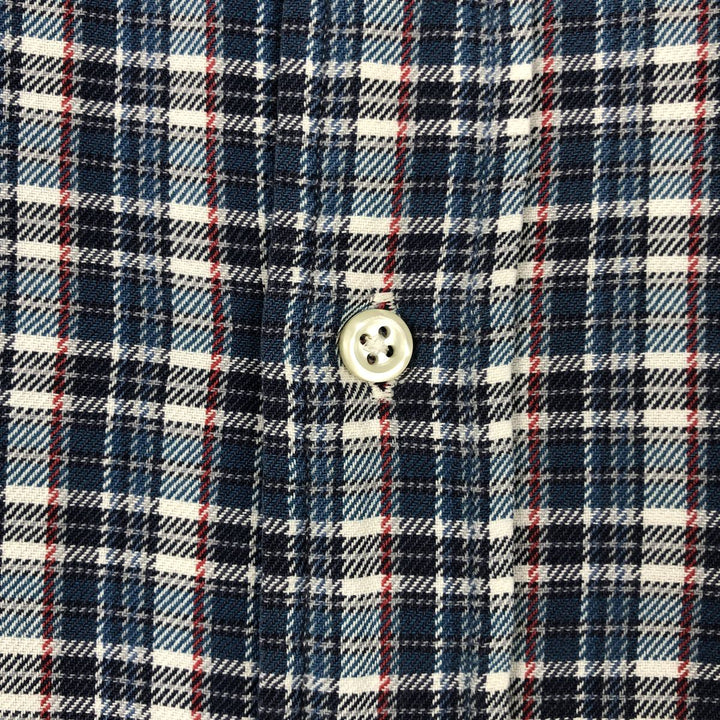Ralph Lauren Classic Fit Long Sleeve Button Down Check Shirt Men's Size L cotton blue type Vintage Second Hand