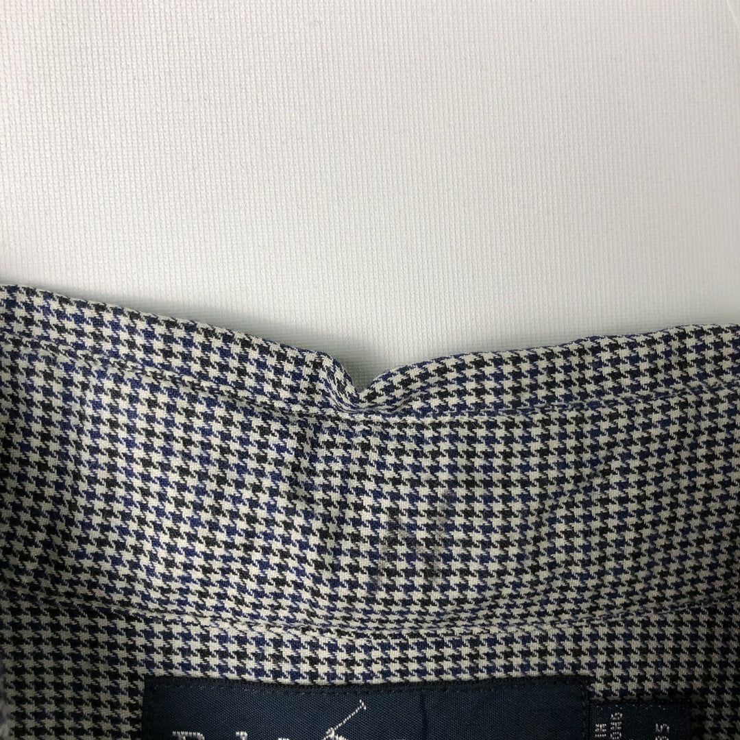 Ralph Lauren YARMOUTH Houndstooth Pattern Long Sleeve Button Down Shirt Men's XL cotton black type Vintage Second Hand