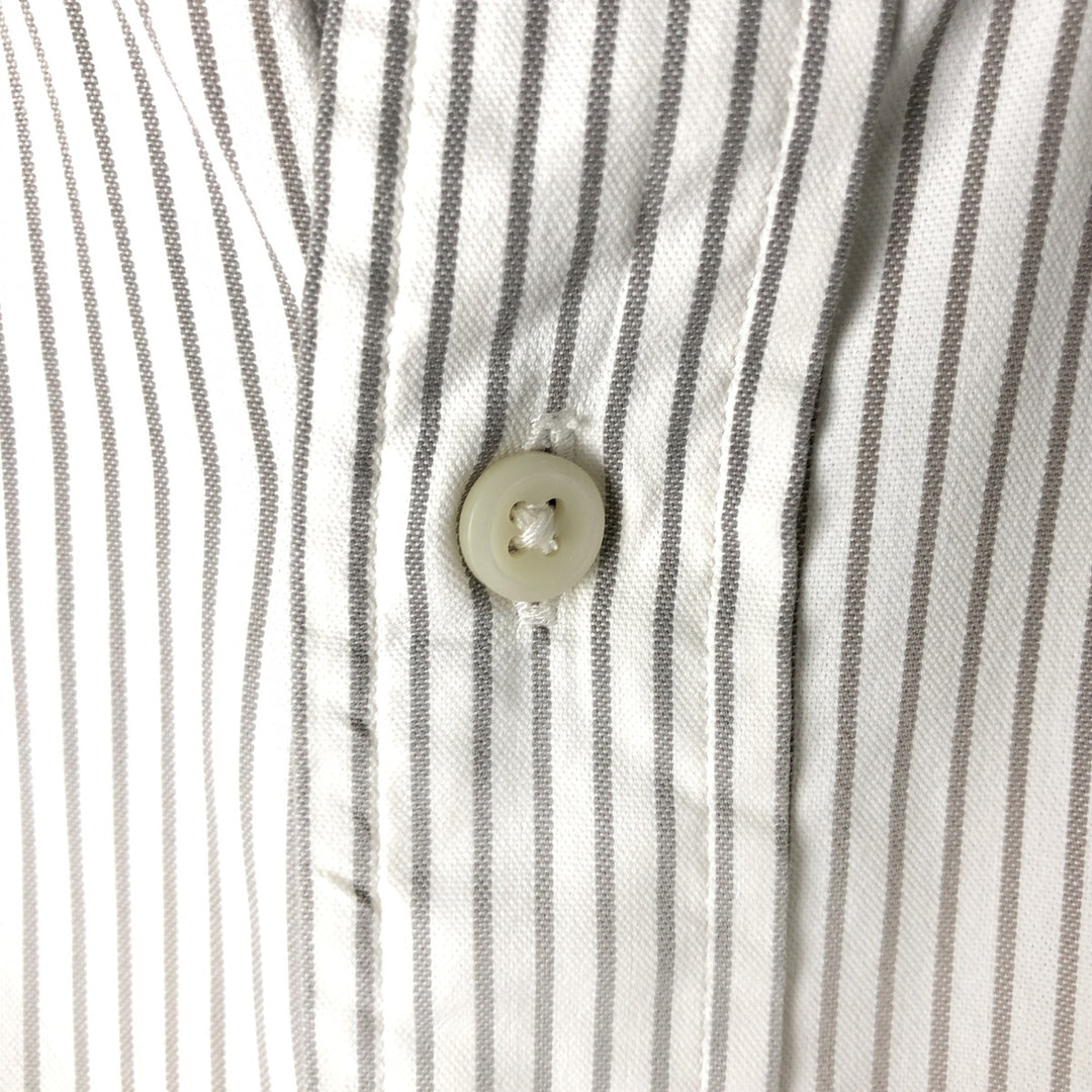 Ralph Lauren CLASSIC FIT Long-Sleeve Button-Down Striped Shirt, Men's Size S (approx.) cotton white type Vintage Second Hand