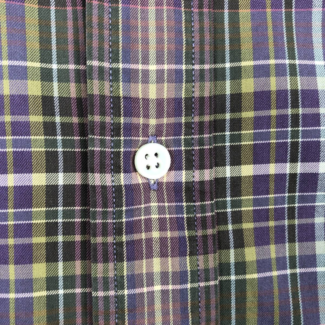 Ralph Lauren Classic Fit Long Sleeve Button Down Check Shirt Men's XL cotton purple type Vintage Second Hand