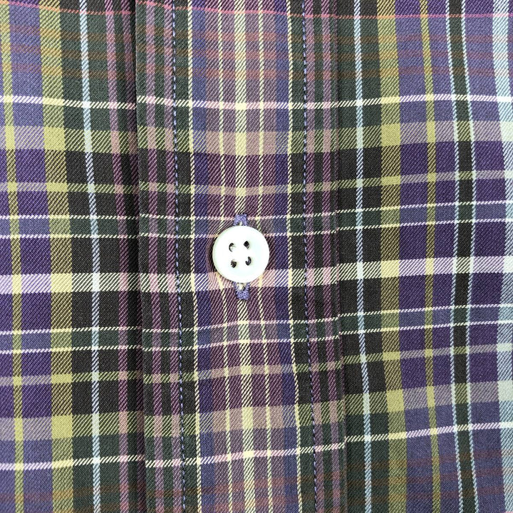 Ralph Lauren Classic Fit Long Sleeve Button Down Check Shirt Men's XL cotton purple type Vintage Second Hand