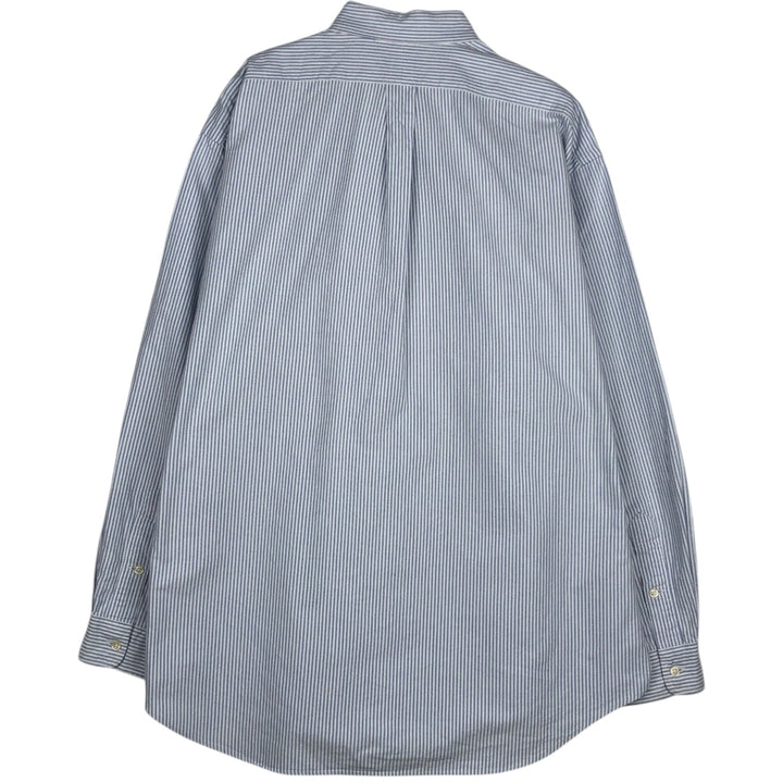 Ralph Lauren BLAKE long sleeve button-down striped shirt, men's size XL cotton blue type Vintage Second Hand