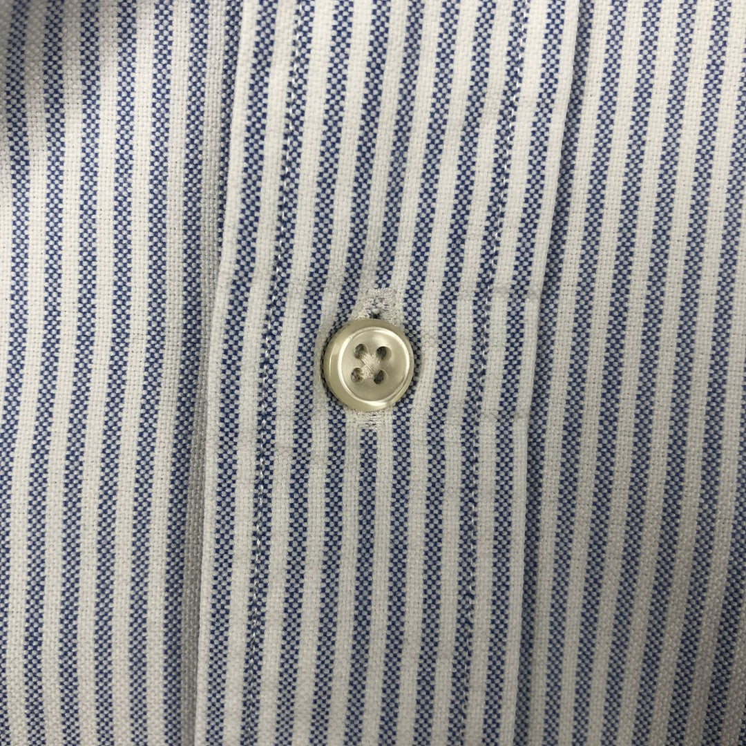 Ralph Lauren BLAKE long sleeve button-down striped shirt, men's size XL cotton blue type Vintage Second Hand