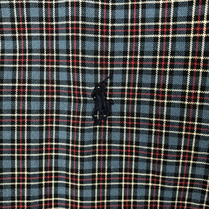 Ralph Lauren Classic Fit Long Sleeve Button Down Check Shirt Men's XL cotton blue type Vintage Second Hand