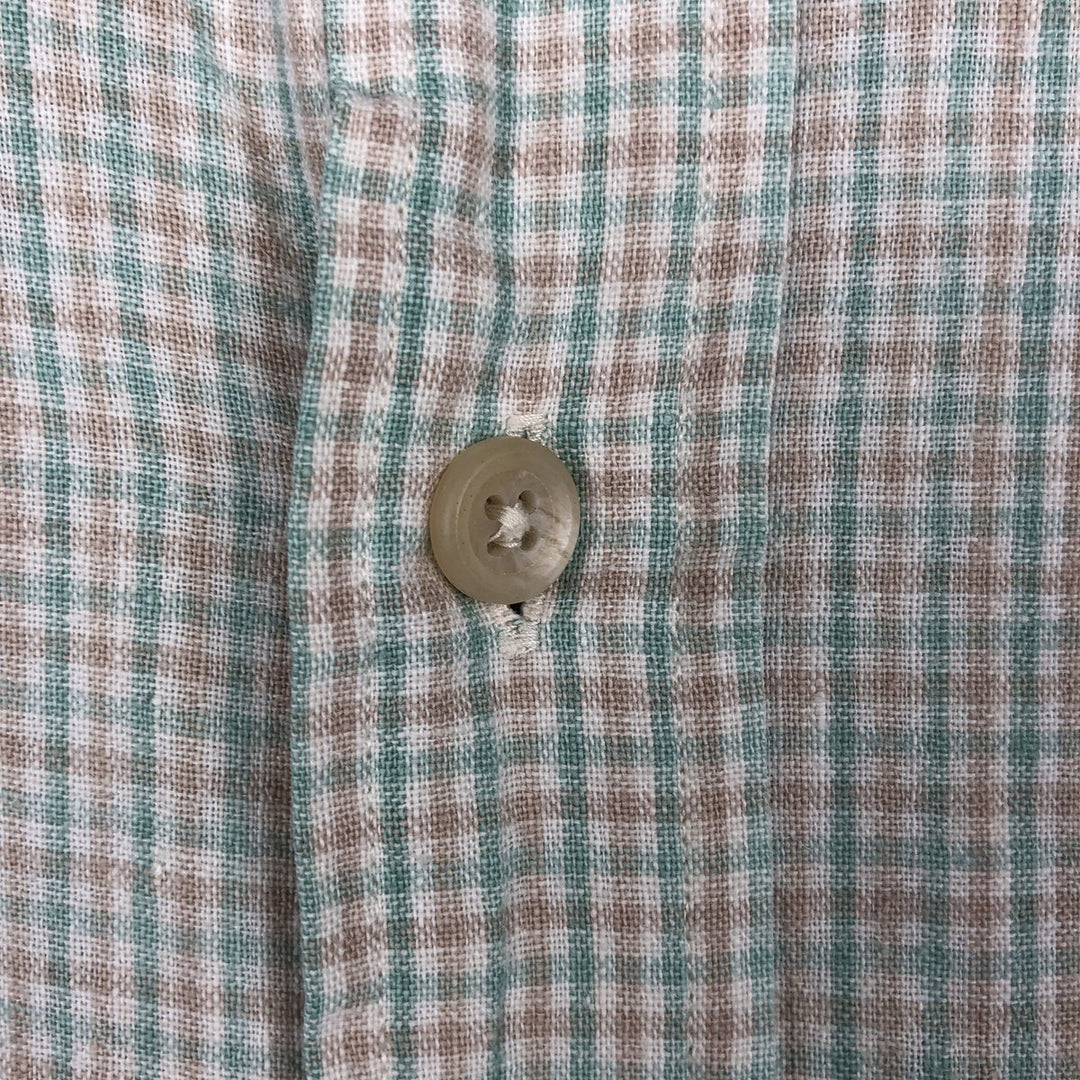 Ralph Lauren POLO by Ralph Lauren long sleeve cotton check shirt, men's XL size cotton white type Vintage Second Hand
