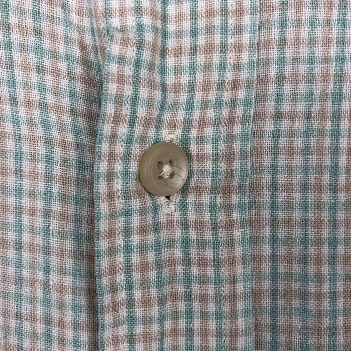 Ralph Lauren POLO by Ralph Lauren long sleeve cotton check shirt, men's XL size cotton white type Vintage Second Hand