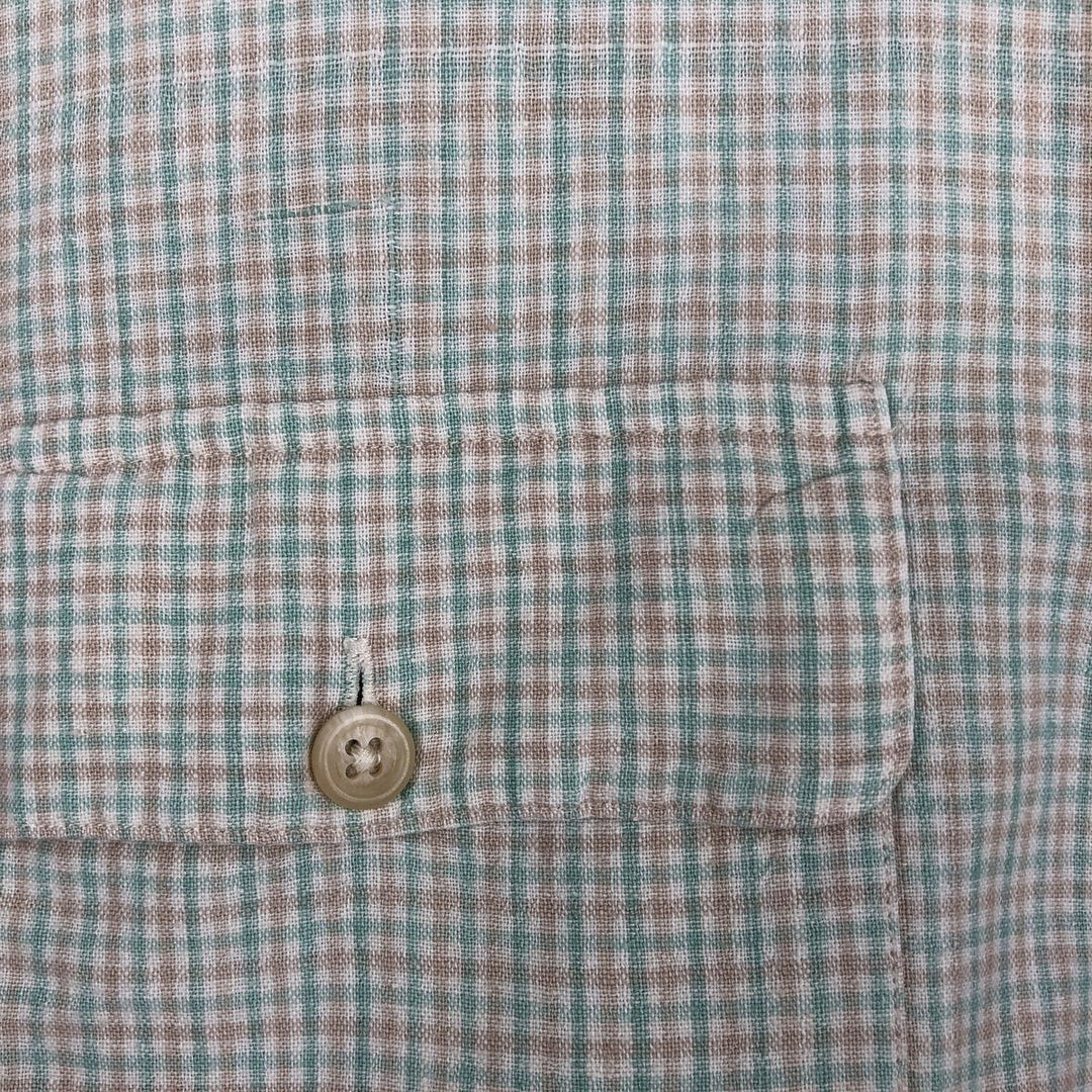 Ralph Lauren POLO by Ralph Lauren long sleeve cotton check shirt, men's XL size cotton white type Vintage Second Hand