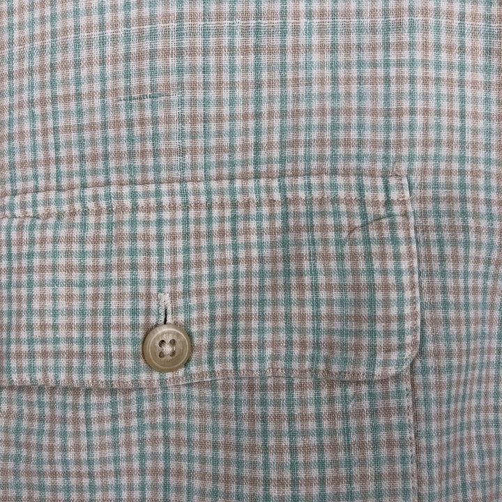 Ralph Lauren POLO by Ralph Lauren long sleeve cotton check shirt, men's XL size cotton white type Vintage Second Hand