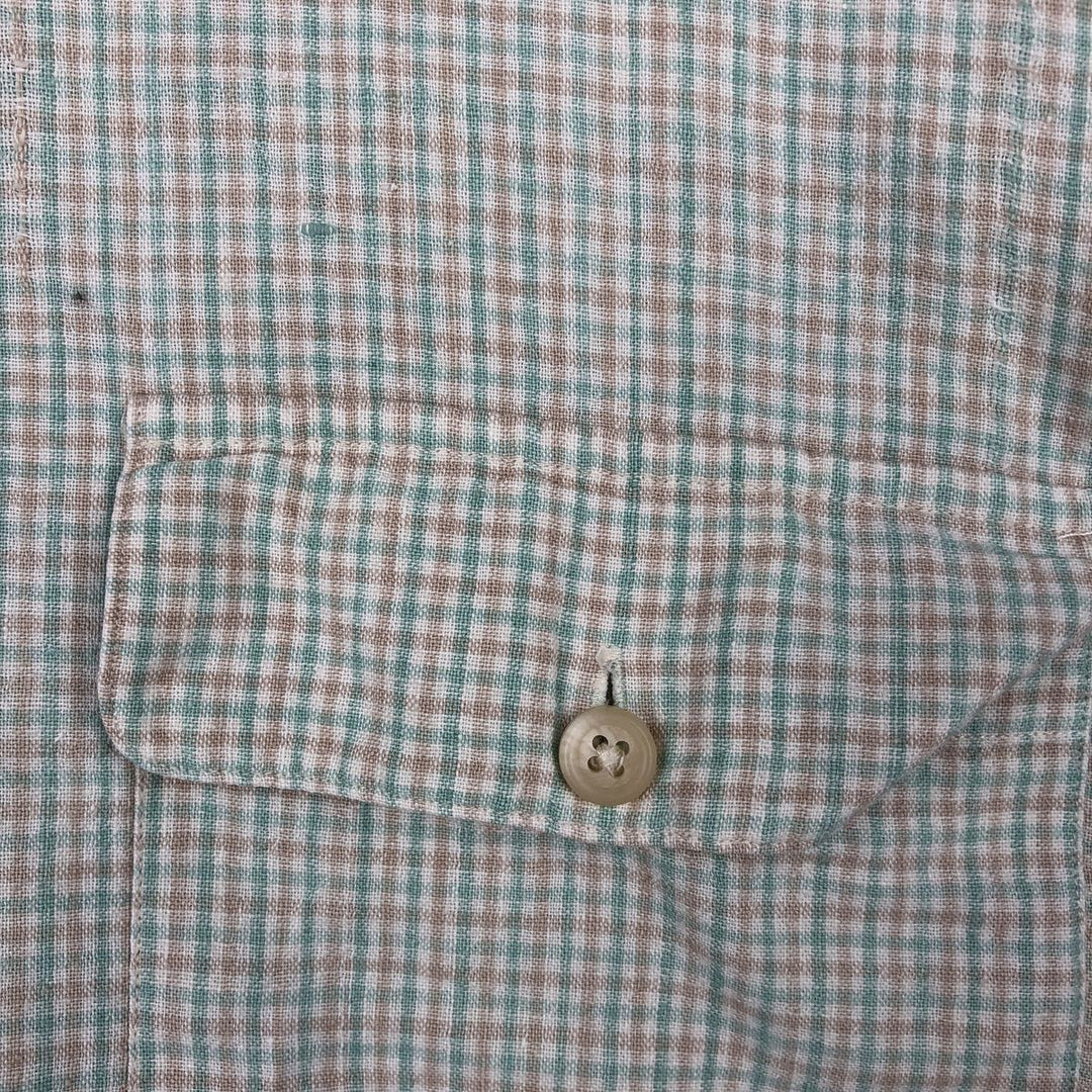 Ralph Lauren POLO by Ralph Lauren long sleeve cotton check shirt, men's XL size cotton white type Vintage Second Hand