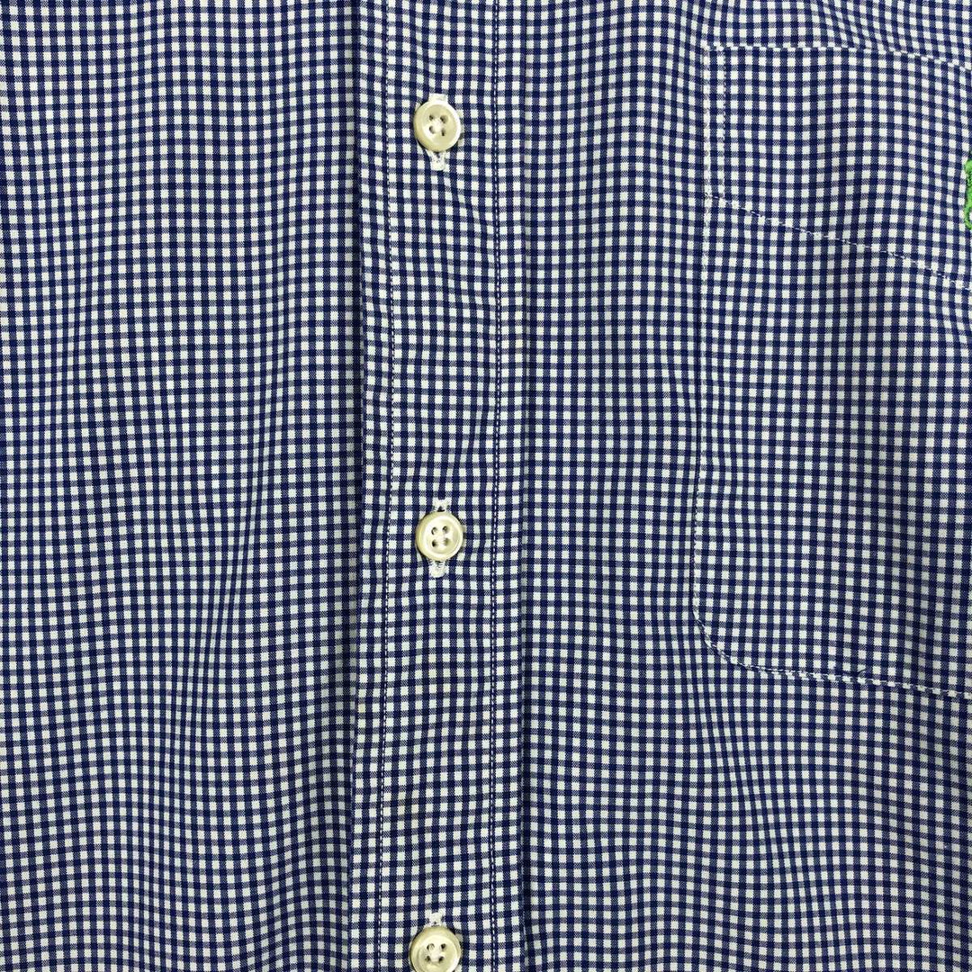 Ralph Lauren Classic Fit Gingham Check Long Sleeve Button-Down Check Shirt, Men's Size L cotton white type Vintage Second Hand