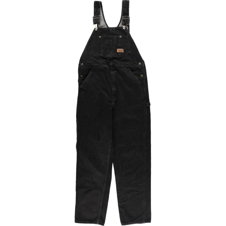 Osh Kosh pre-dyed black denim overalls, men's size W34 (approx.) cotton black type Vintage Second Hand