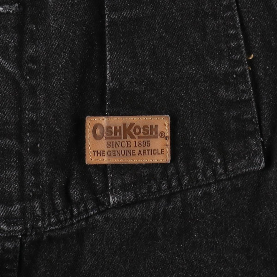 Osh Kosh pre-dyed black denim overalls, men's size W34 (approx.) cotton black type Vintage Second Hand