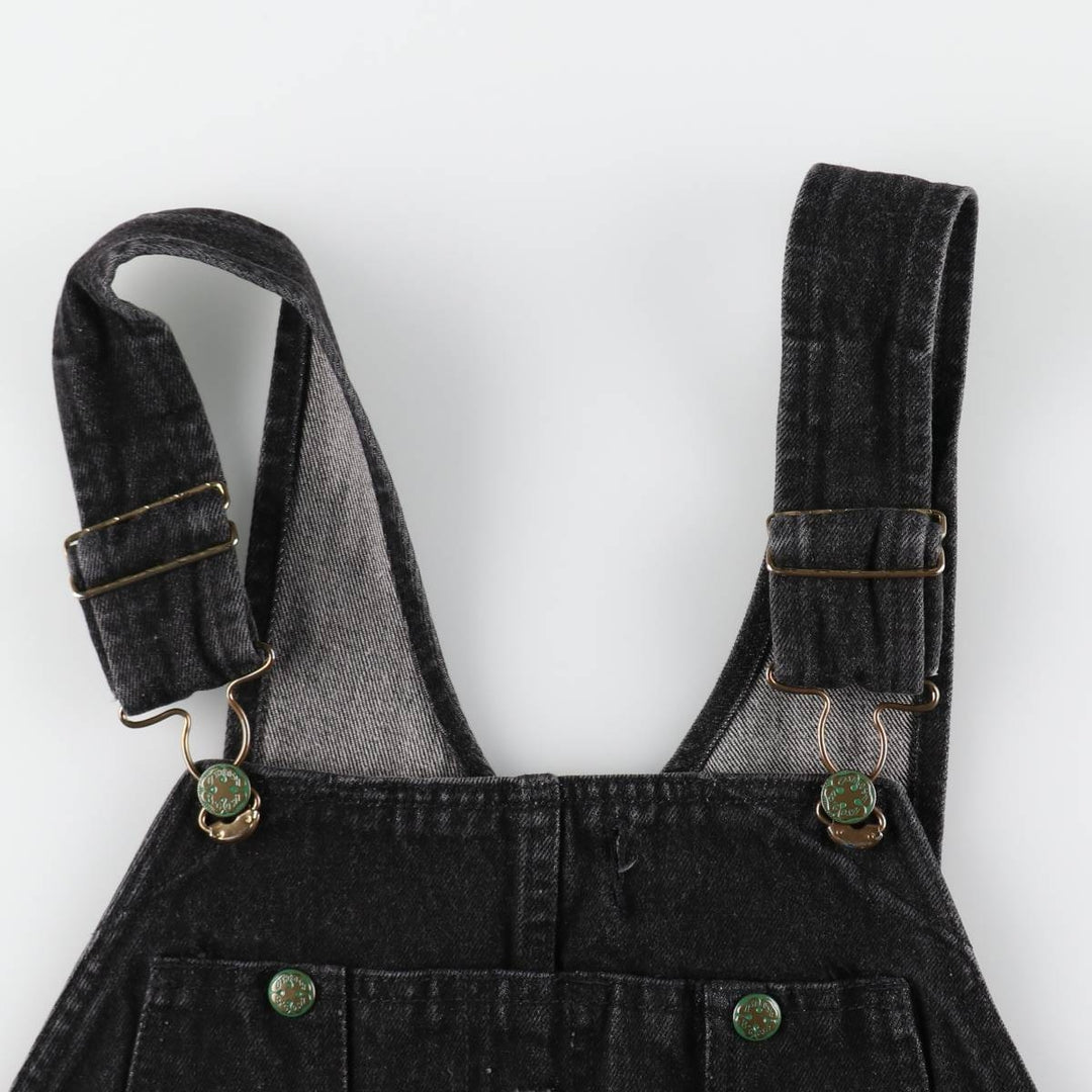 Osh Kosh pre-dyed black denim overalls, men's size W34 (approx.) cotton black type Vintage Second Hand