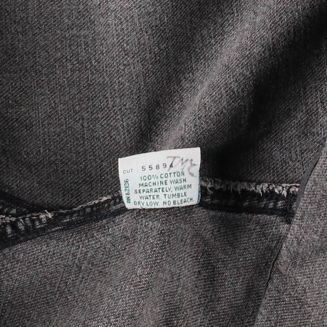 90'S Guess by Georges Marciano denim overalls, made in the USA, men's size W30 equivalent, vintage. cotton black type Vintage Second Hand