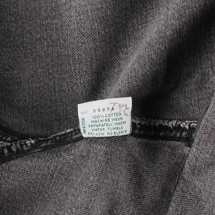 90'S Guess by Georges Marciano denim overalls, made in the USA, men's size W30 equivalent, vintage. cotton black type Vintage Second Hand