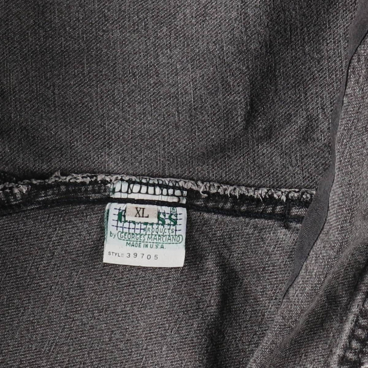 90'S Guess by Georges Marciano denim overalls, made in the USA, men's size W30 equivalent, vintage. cotton black type Vintage Second Hand