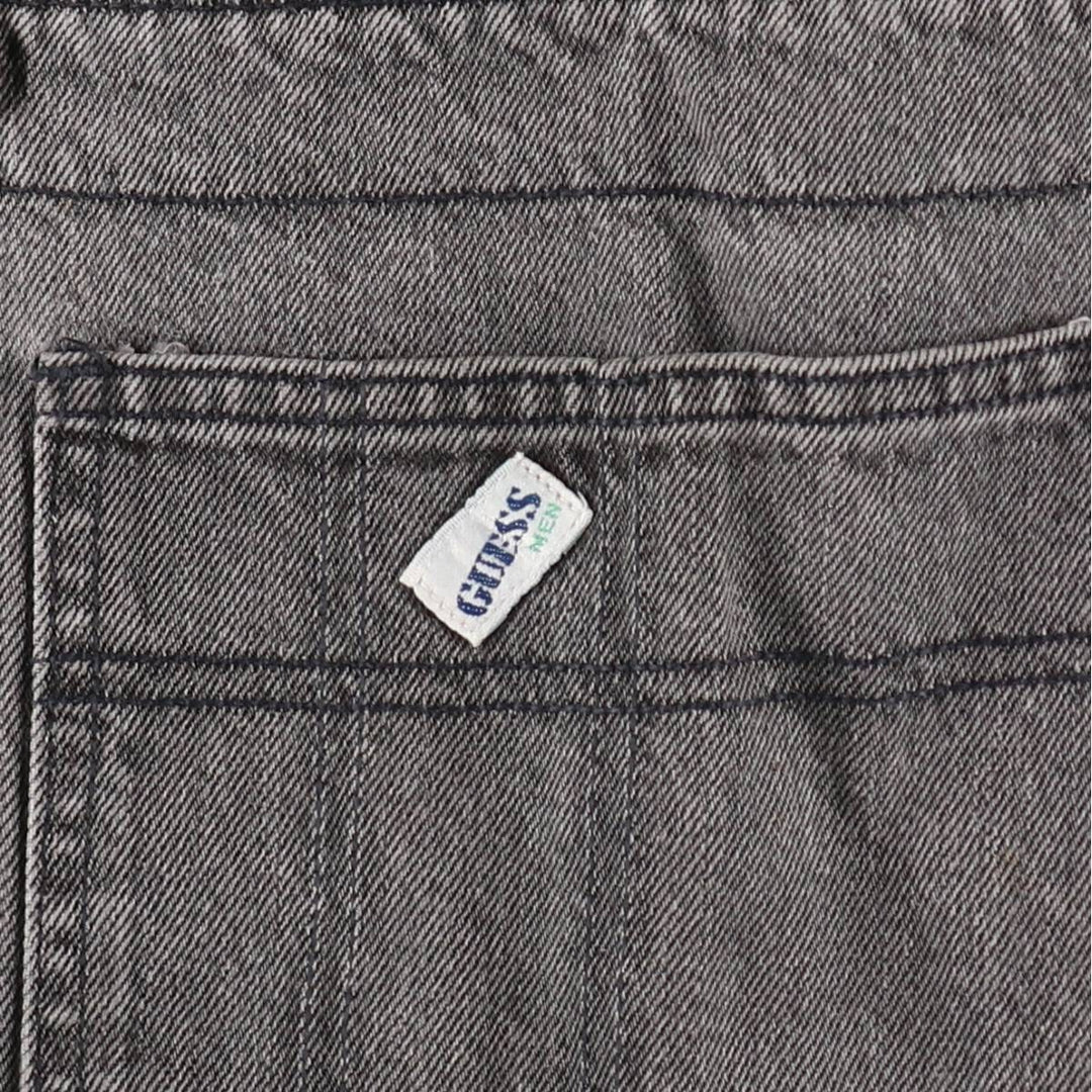 90'S Guess by Georges Marciano denim overalls, made in the USA, men's size W30 equivalent, vintage. cotton black type Vintage Second Hand