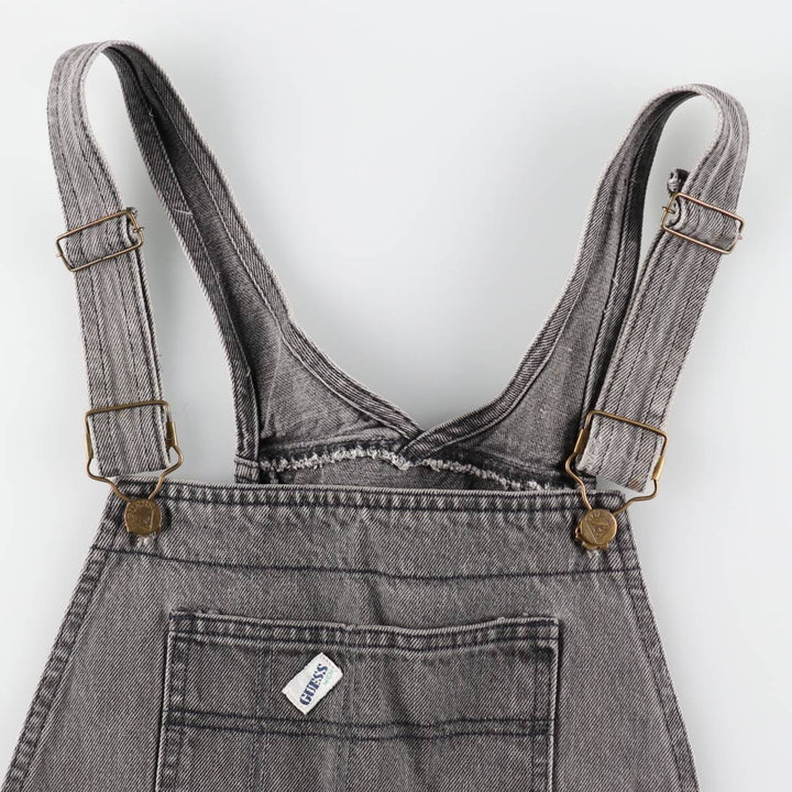 90'S Guess by Georges Marciano denim overalls, made in the USA, men's size W30 equivalent, vintage. cotton black type Vintage Second Hand