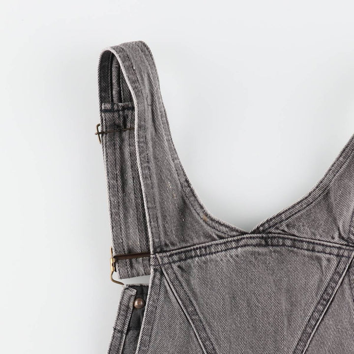 90'S Guess by Georges Marciano denim overalls, made in the USA, men's size W30 equivalent, vintage. cotton black type Vintage Second Hand