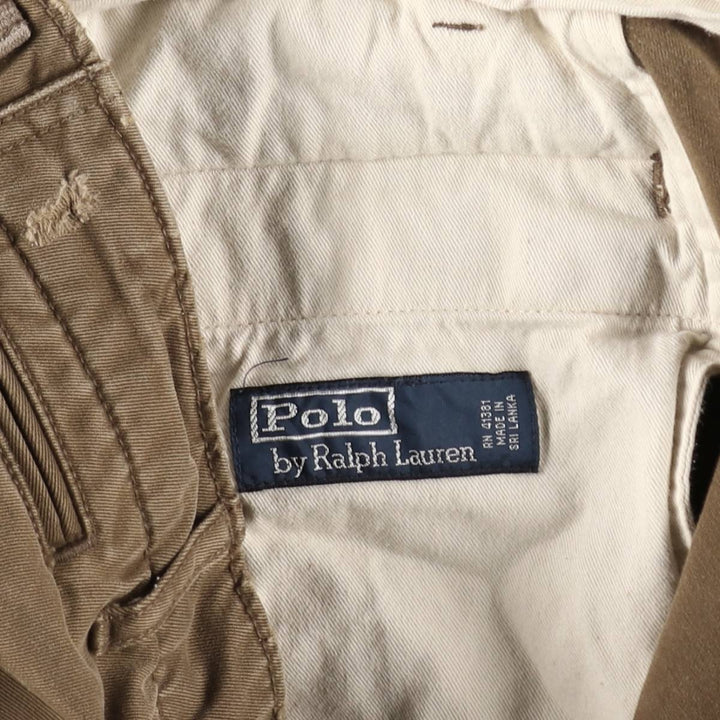 Ralph Lauren POLO by Ralph Lauren military chinos, men's size W37 (approx.) cotton brown type Vintage Second Hand