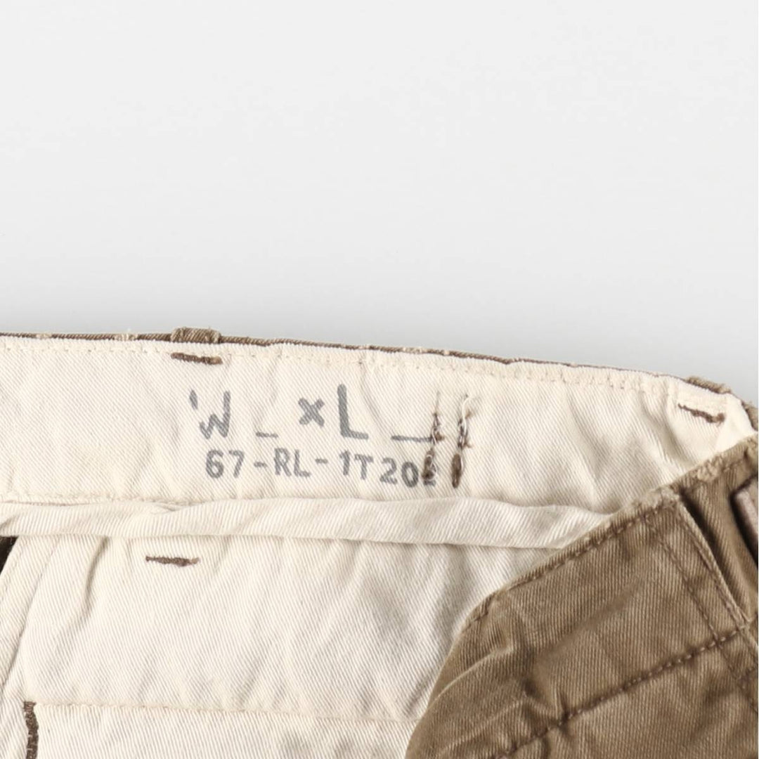 Ralph Lauren POLO by Ralph Lauren military chinos, men's size W37 (approx.) cotton brown type Vintage Second Hand