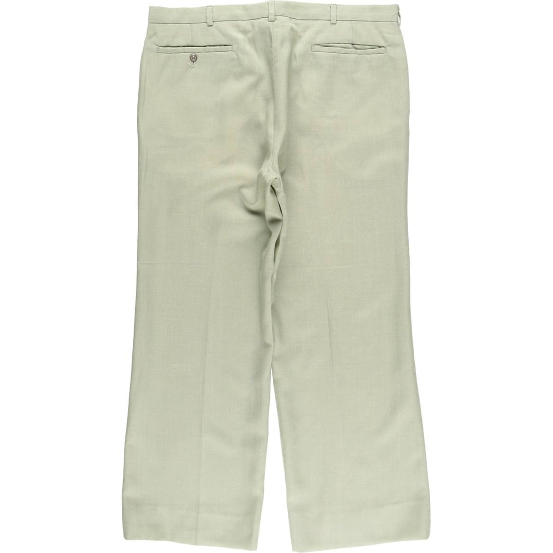 1970'S McGREGOR Poly/Wool Pants, Men's Size W36 (approx.), Vintage polyester Mint green Vintage Second Hand