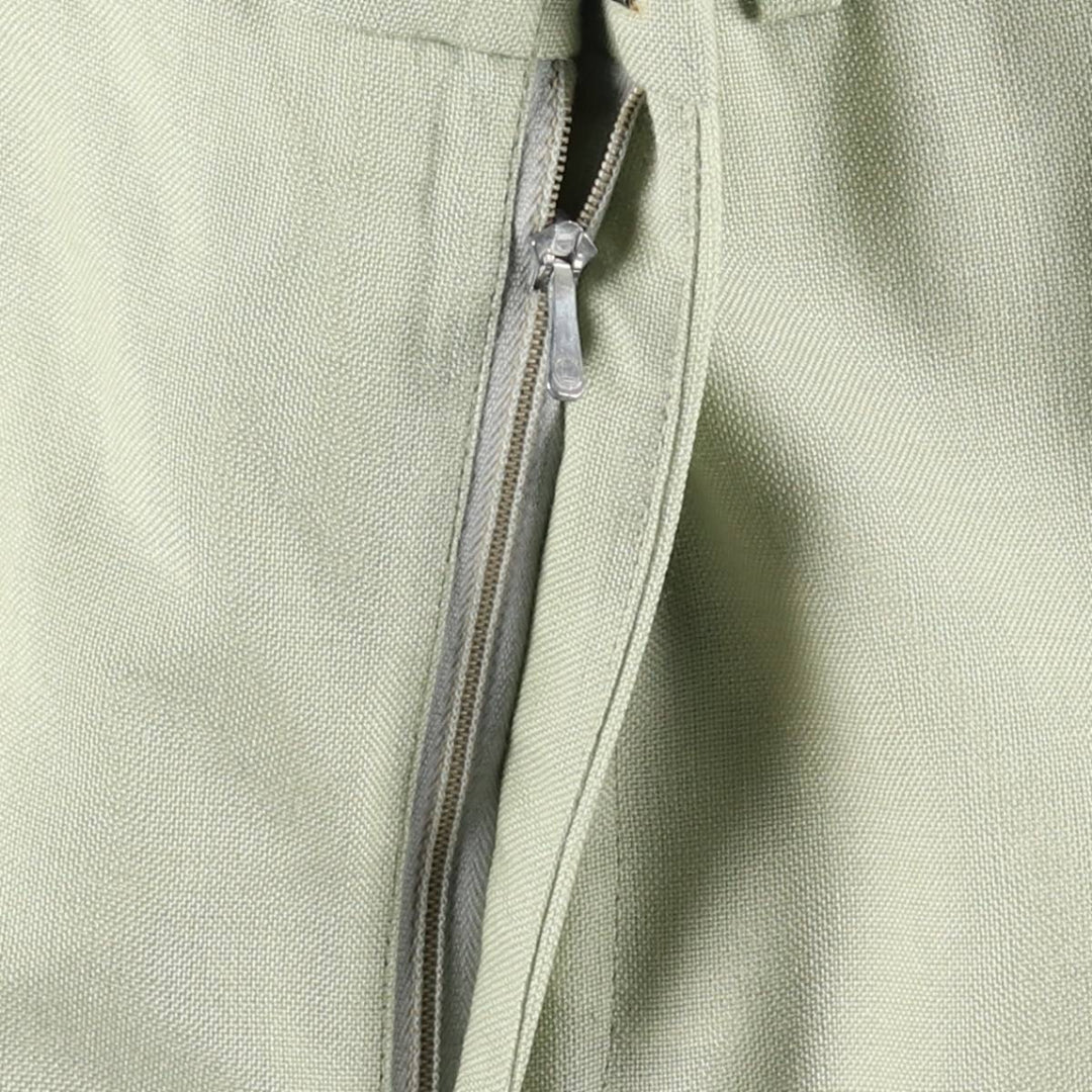 1970'S McGREGOR Poly/Wool Pants, Men's Size W36 (approx.), Vintage polyester Mint green Vintage Second Hand