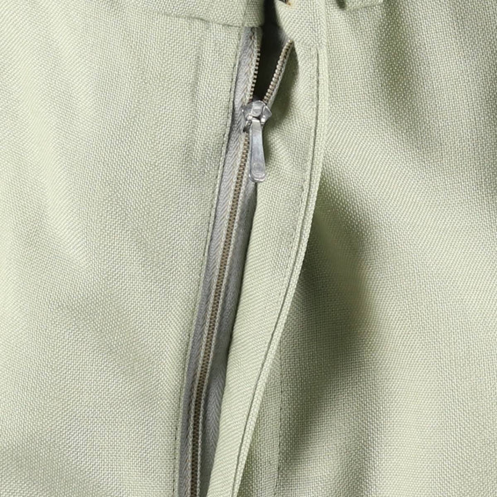 1970'S McGREGOR Poly/Wool Pants, Men's Size W36 (approx.), Vintage polyester Mint green Vintage Second Hand