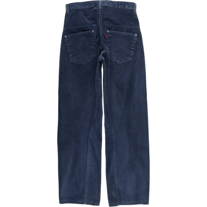 Levi's ENGINEERED Euro Model Wide-Wale Corduroy Pants, Men's Size W29 (approx.) polyester navy blue type Vintage Second Hand