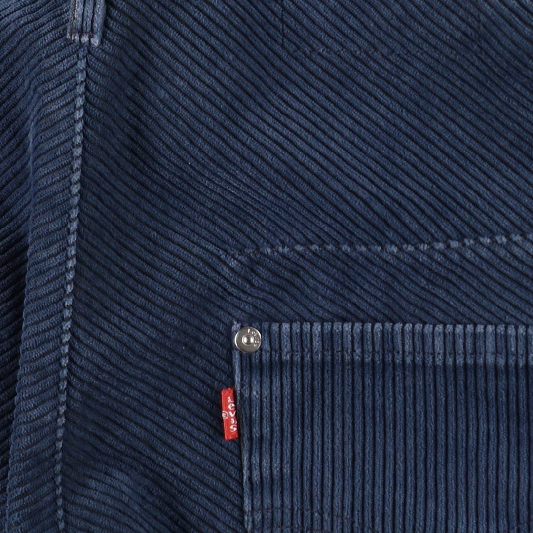 Levi's ENGINEERED Euro Model Wide-Wale Corduroy Pants, Men's Size W29 (approx.) polyester navy blue type Vintage Second Hand