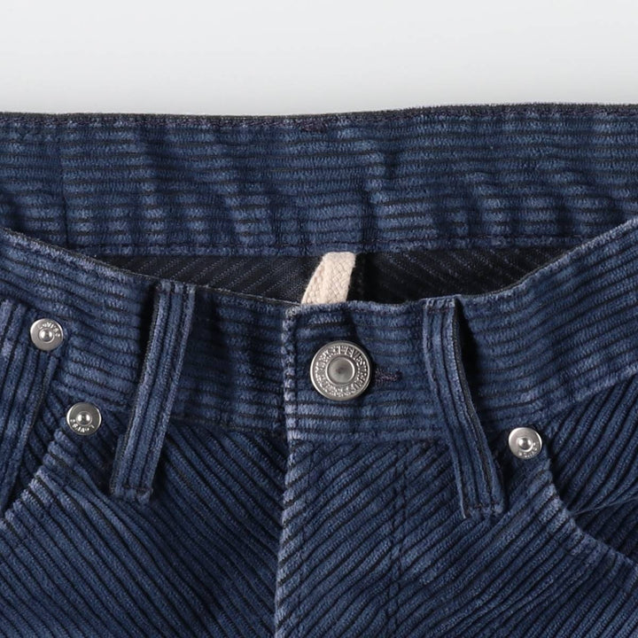 Levi's ENGINEERED Euro Model Wide-Wale Corduroy Pants, Men's Size W29 (approx.) polyester navy blue type Vintage Second Hand