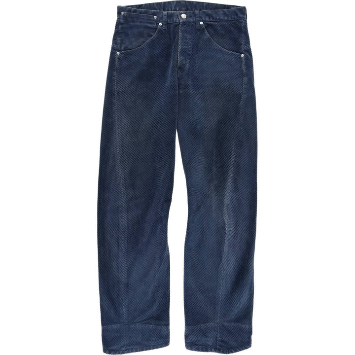 Levi's ENGINEERED Euro Model Wide-Wale Corduroy Pants, Men's Size W33 (approx.) polyester navy blue type Vintage Second Hand