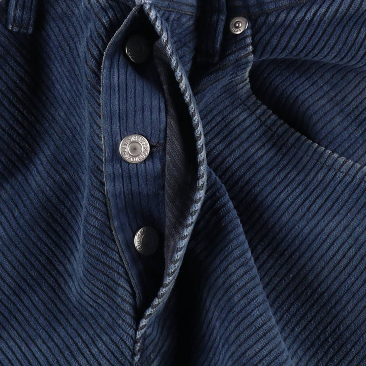 Levi's ENGINEERED Euro Model Wide-Wale Corduroy Pants, Men's Size W33 (approx.) polyester navy blue type Vintage Second Hand