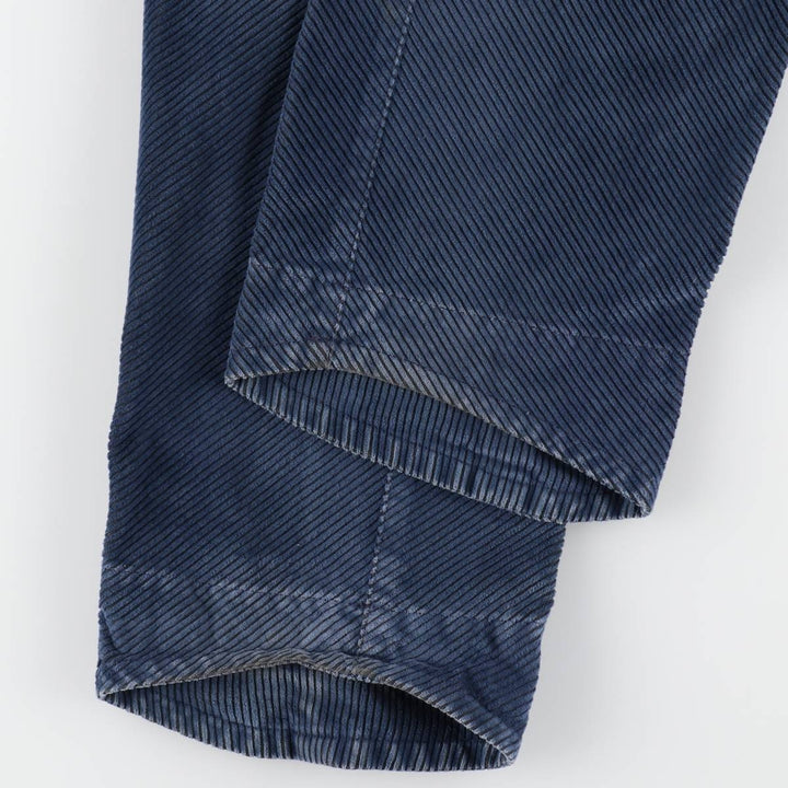 Levi's ENGINEERED Euro Model Wide-Wale Corduroy Pants, Men's Size W33 (approx.) polyester navy blue type Vintage Second Hand