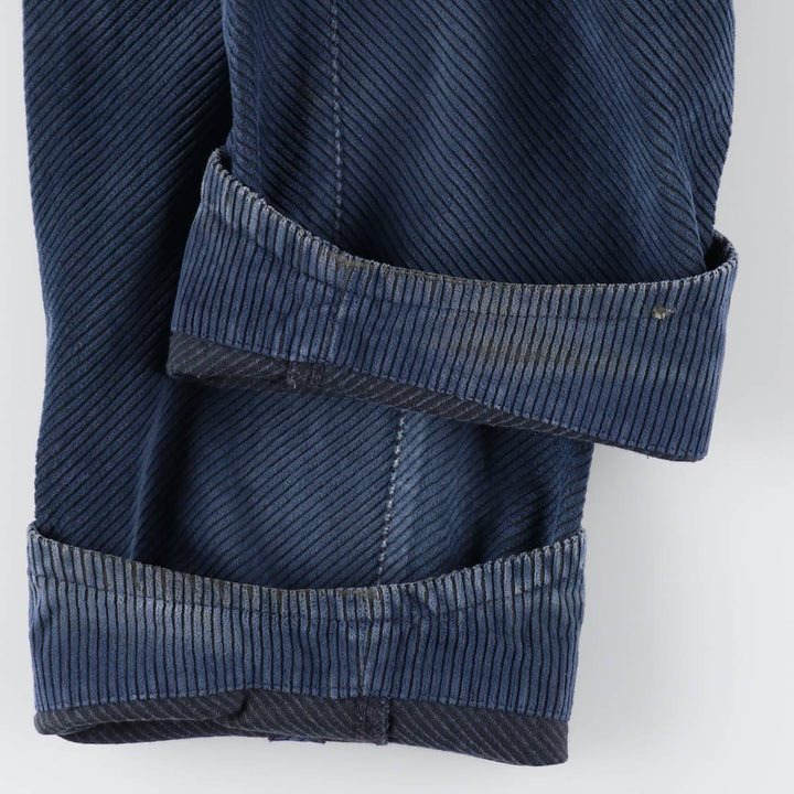 Levi's ENGINEERED Euro Model Wide-Wale Corduroy Pants, Men's Size W33 (approx.) polyester navy blue type Vintage Second Hand