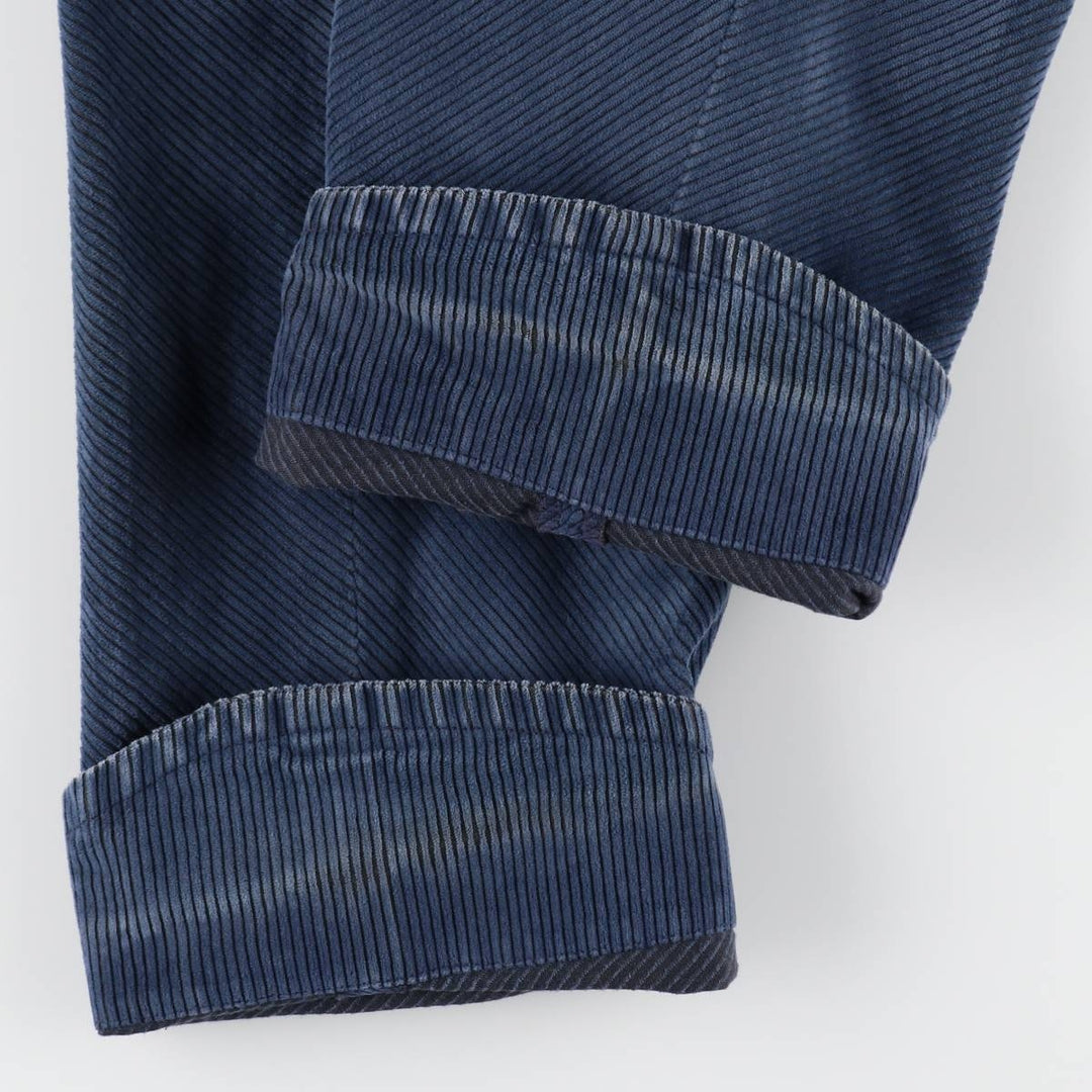 Levi's ENGINEERED Euro Model Wide-Wale Corduroy Pants, Men's Size W33 (approx.) polyester navy blue type Vintage Second Hand