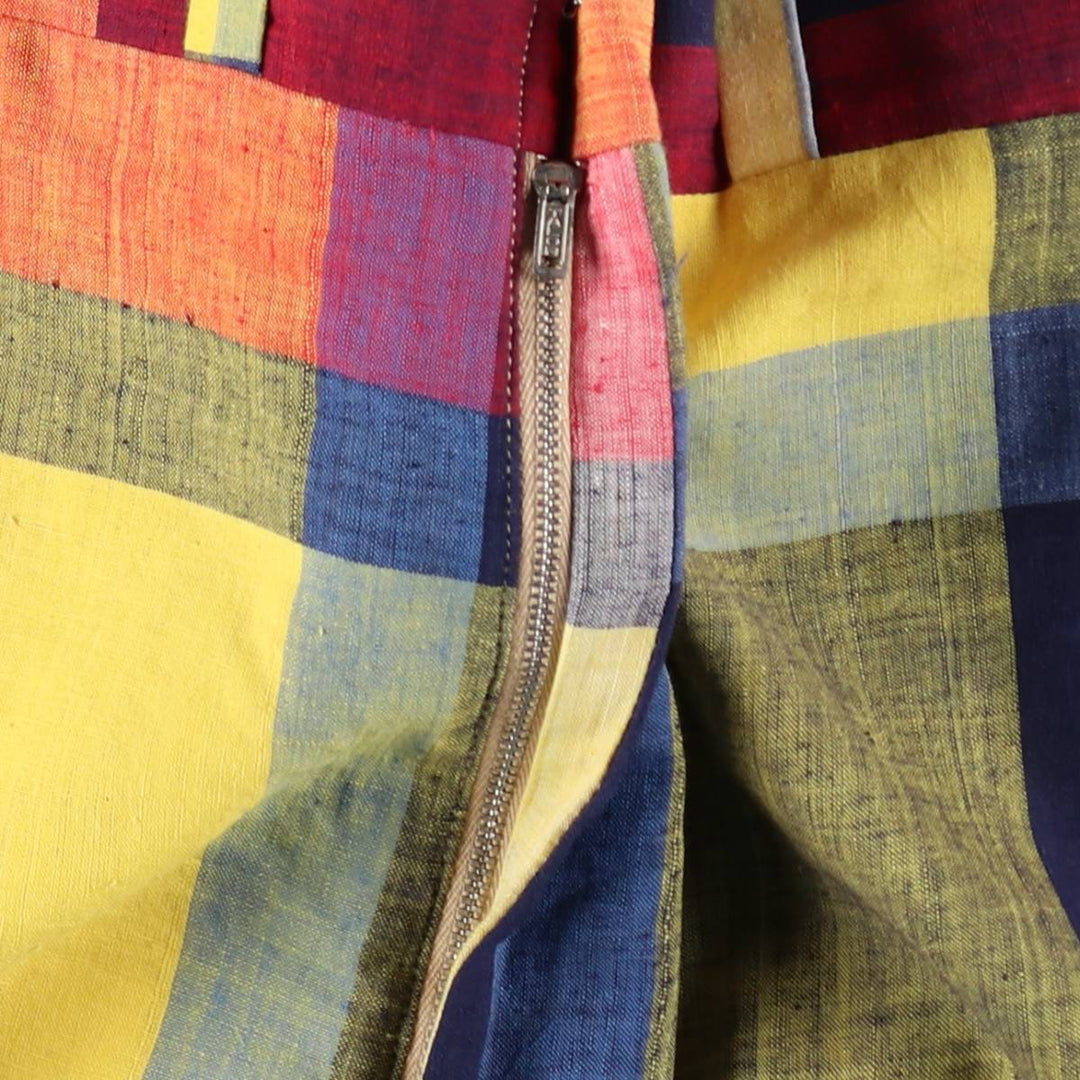 1980'S Brooks Brothers Check Pattern Slacks Pants, Men's Size W32 (approx.), Vintage unclear yellow type Vintage Second Hand