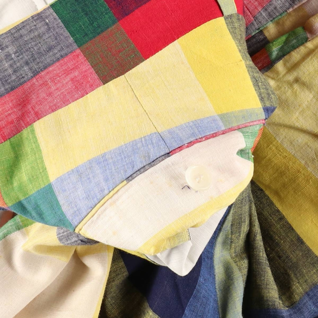 1980'S Brooks Brothers Check Pattern Slacks Pants, Men's Size W32 (approx.), Vintage unclear yellow type Vintage Second Hand