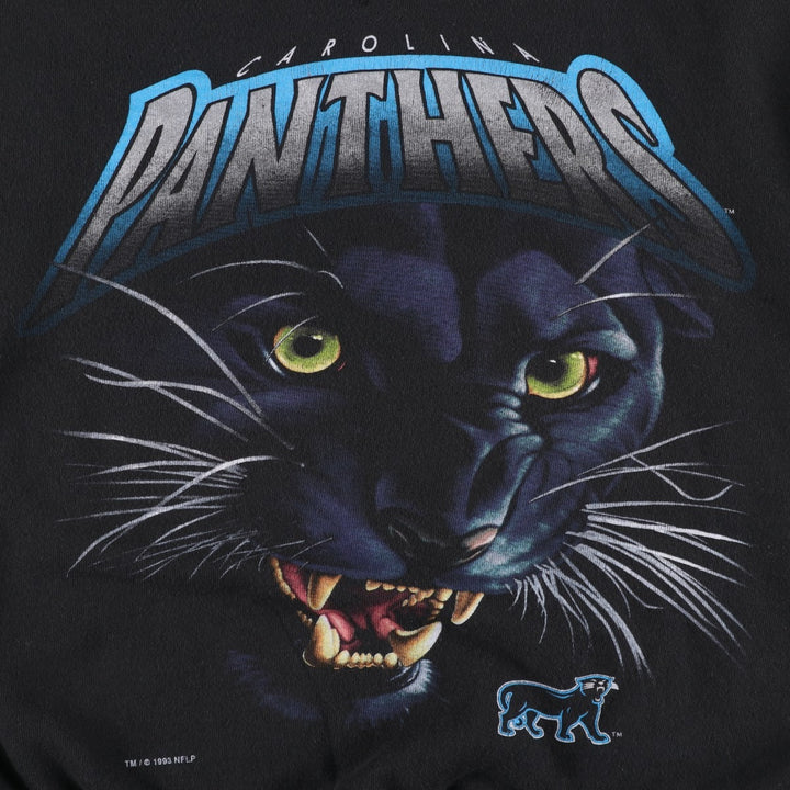 Vintage 90'S SALEM NFL Carolina Panthers Print Sweatshirt, Made in USA, Men's Size XL cotton black type Vintage Second Hand