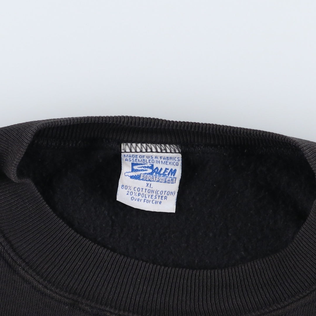 90'S SALEM NFL Minnesota Vikings Print Sweatshirt, Men's Size XL (Equivalent), Vintage cotton black type Vintage Second Hand