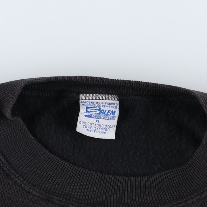 90'S SALEM NFL Minnesota Vikings Print Sweatshirt, Men's Size XL (Equivalent), Vintage cotton black type Vintage Second Hand
