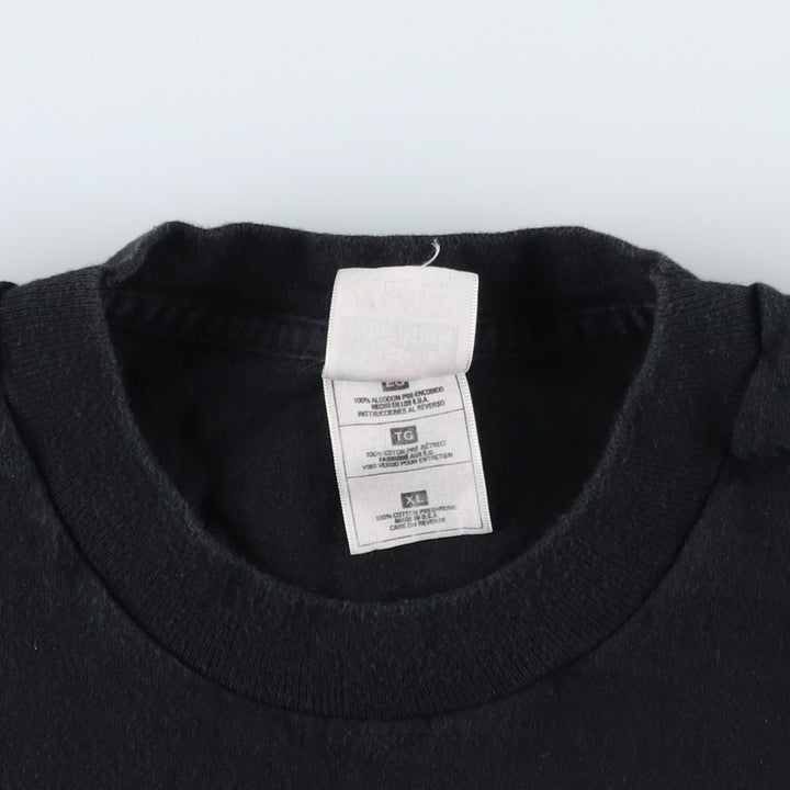 90'S Fruit of the Loom Message Print T-Shirt Made in USA Men's XL Vintage cotton black type Vintage Second Hand