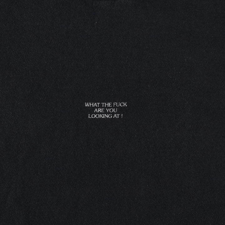90'S Fruit of the Loom Message Print T-Shirt Made in USA Men's XL Vintage cotton black type Vintage Second Hand