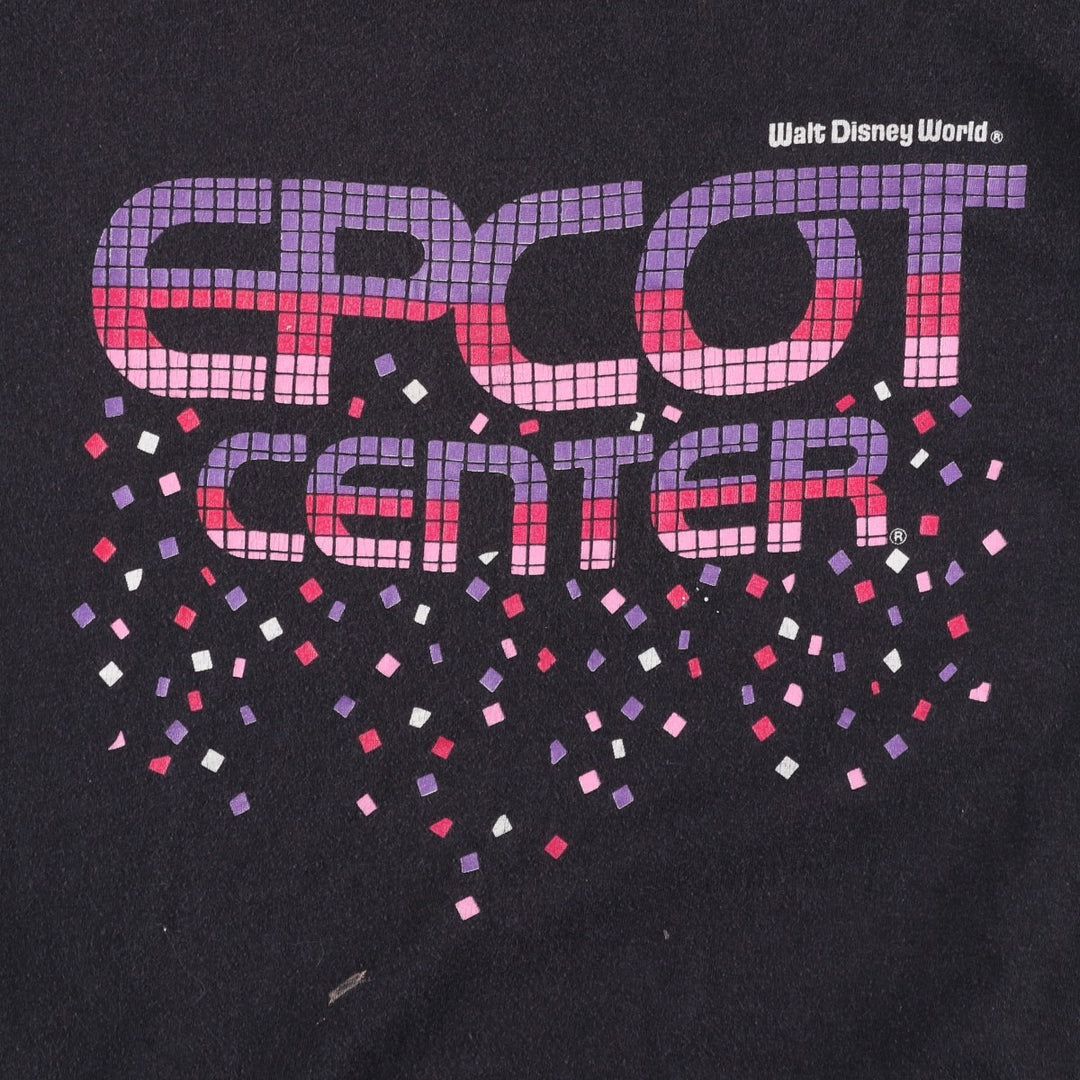 Vintage 1980'S Walt Disney World Epcot Center Advertising T-shirt, Men's Size S (approx.) unclear black type Vintage Second Hand