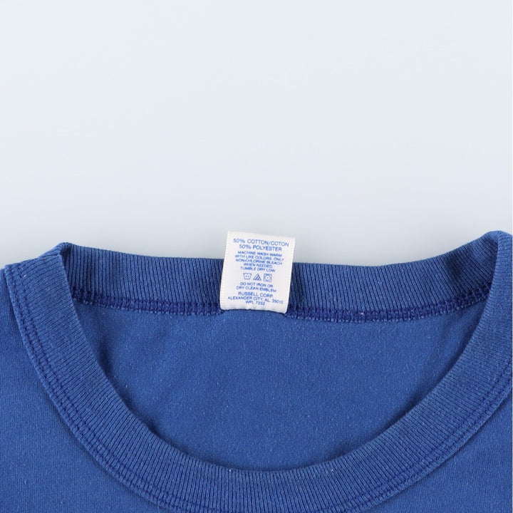 90'S Russell NUBLEND Logo Print T-Shirt, Made in USA, Men's XL (approx.), Vintage cotton blue type Vintage Second Hand