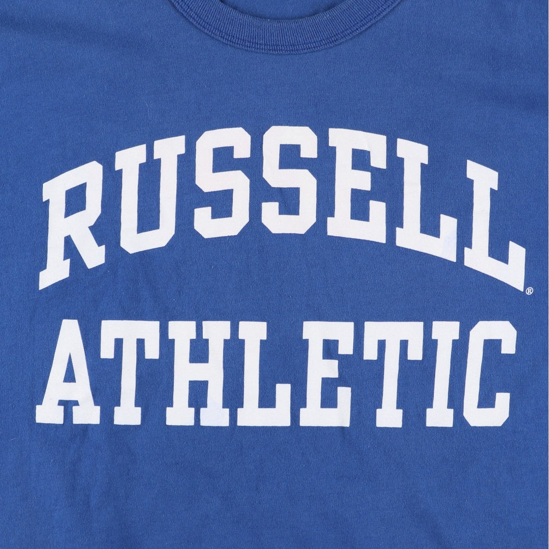 90'S Russell NUBLEND Logo Print T-Shirt, Made in USA, Men's XL (approx.), Vintage cotton blue type Vintage Second Hand